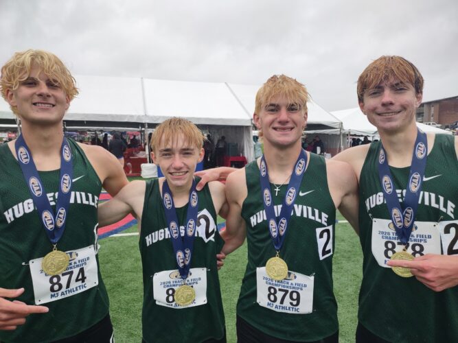 Hughesville boys 3,200 relay team captures state gold